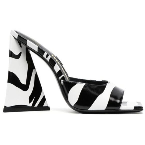 The Attico Devon Zebra Print 115mm Sandals Size 5 - Picture 7 of 15